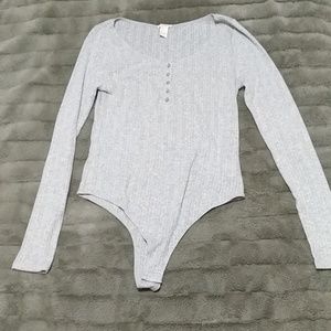 Henley styled bodysuit